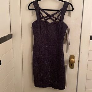 NWT Eliza J Dark Grey Sparkly Bodycon Dress